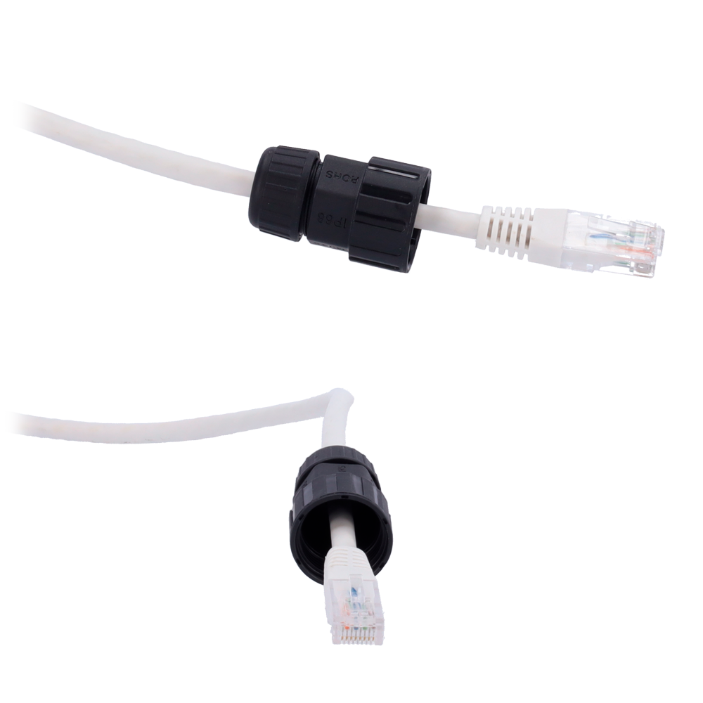 CON-RJ45-GLAND-W-BLACK