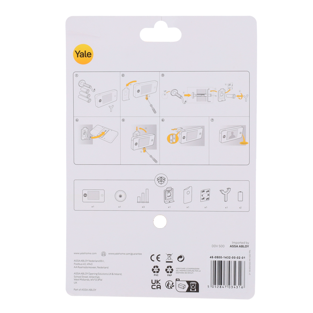 YALE-DOORVIEWER500-SILVER